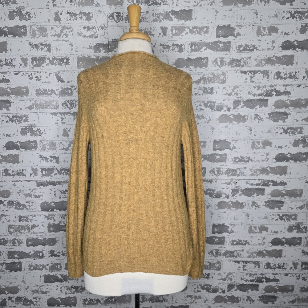 Madewell Evercrest Sweater Women S Mustard Coziest Yarn Alpaca Merino Turtleneck
